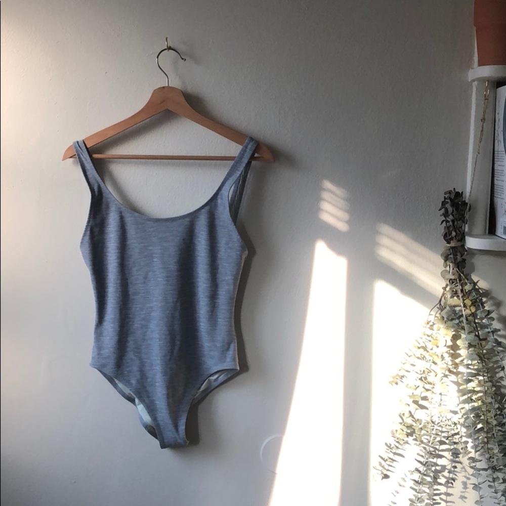 Heathered Grey One Peice Bathingsuit